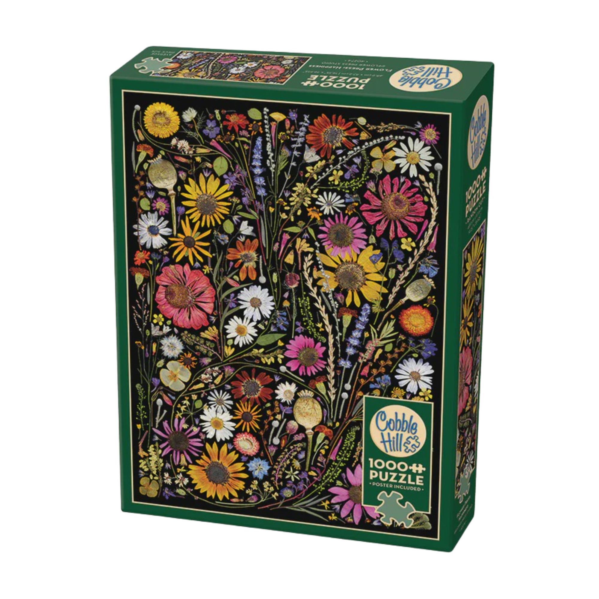 Flower Press: Happiness 1000pc Puzzle | Cobble Hill