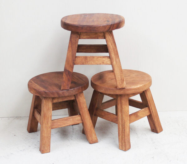 Wooden Stool - Small Round | Barron Imports