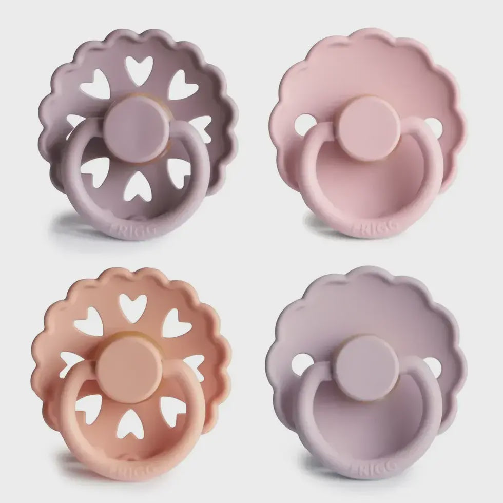 4-Pack Pacifiers - Round Latex - Sunset Bliss | Frigg