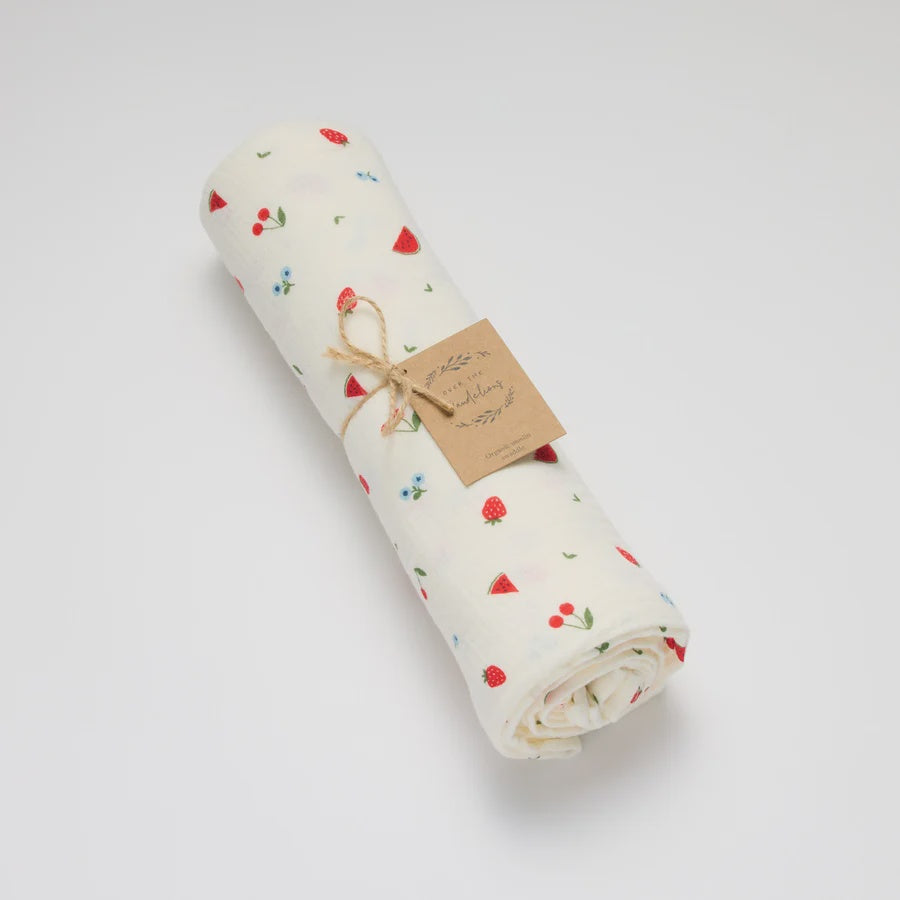Swaddle Organic Muslin - Sweet Pickings | Over The Dandelions