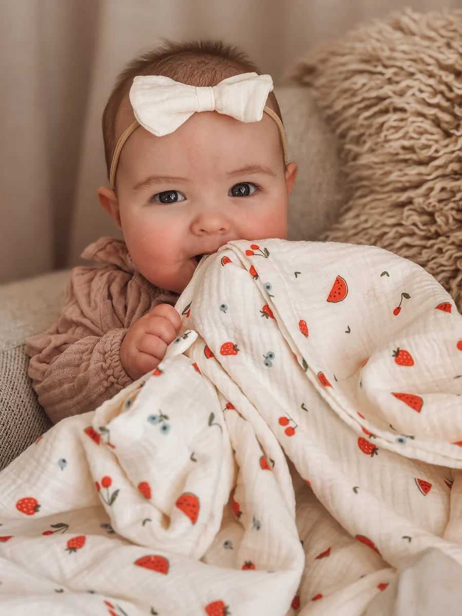 Swaddle Organic Muslin - Sweet Pickings | Over The Dandelions