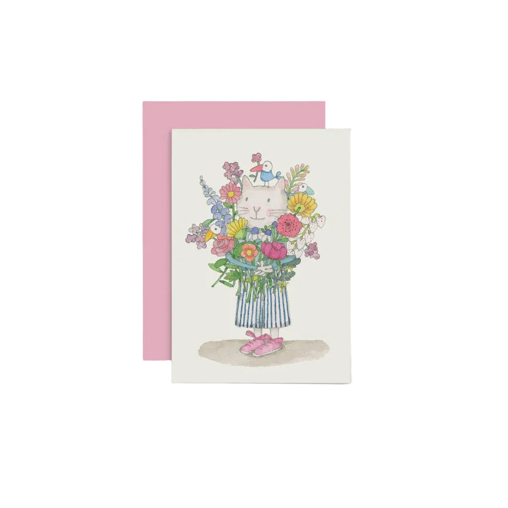 Cat Bouquet - Mini Card | Twigseeds