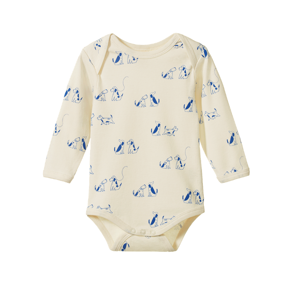 LONG SLEEVE BODYSUIT - Dog Walk Print | Nature Baby