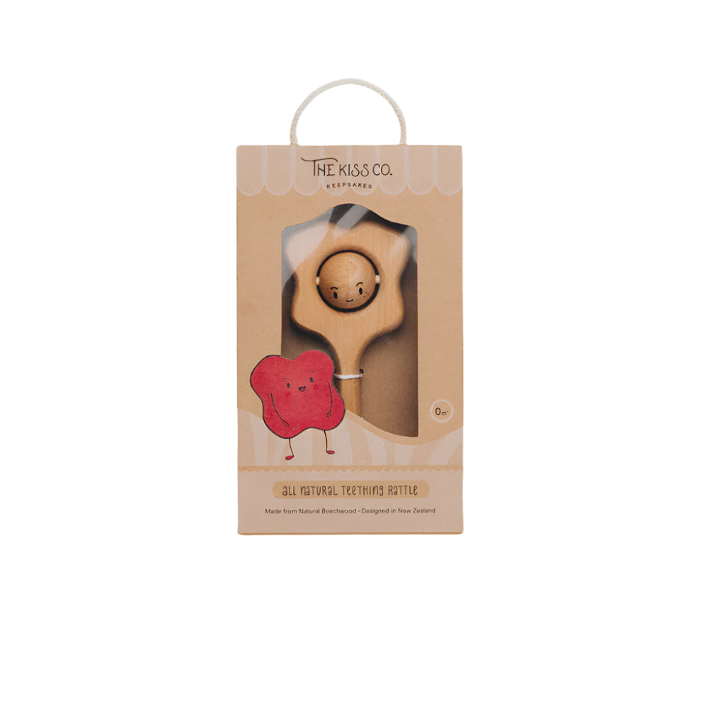 Pēpi Kiss - All Natural Teething  Rattle | Tikitibu