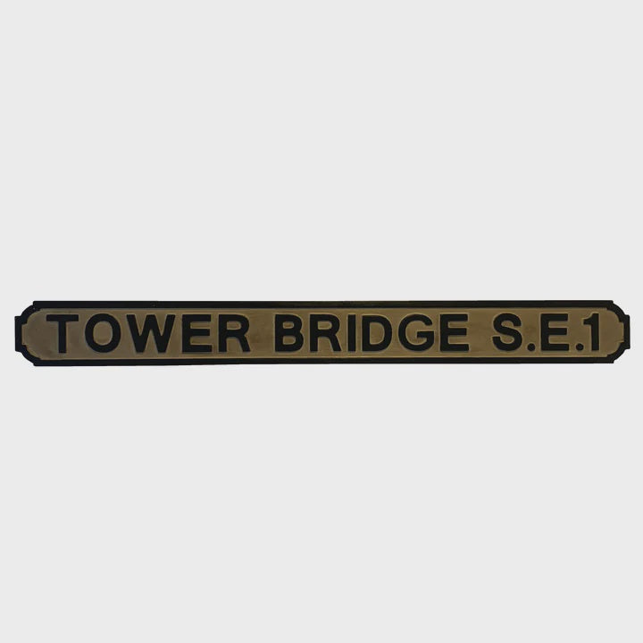 Tower Bridge Wooden Road Sign | Blue Goose Imports