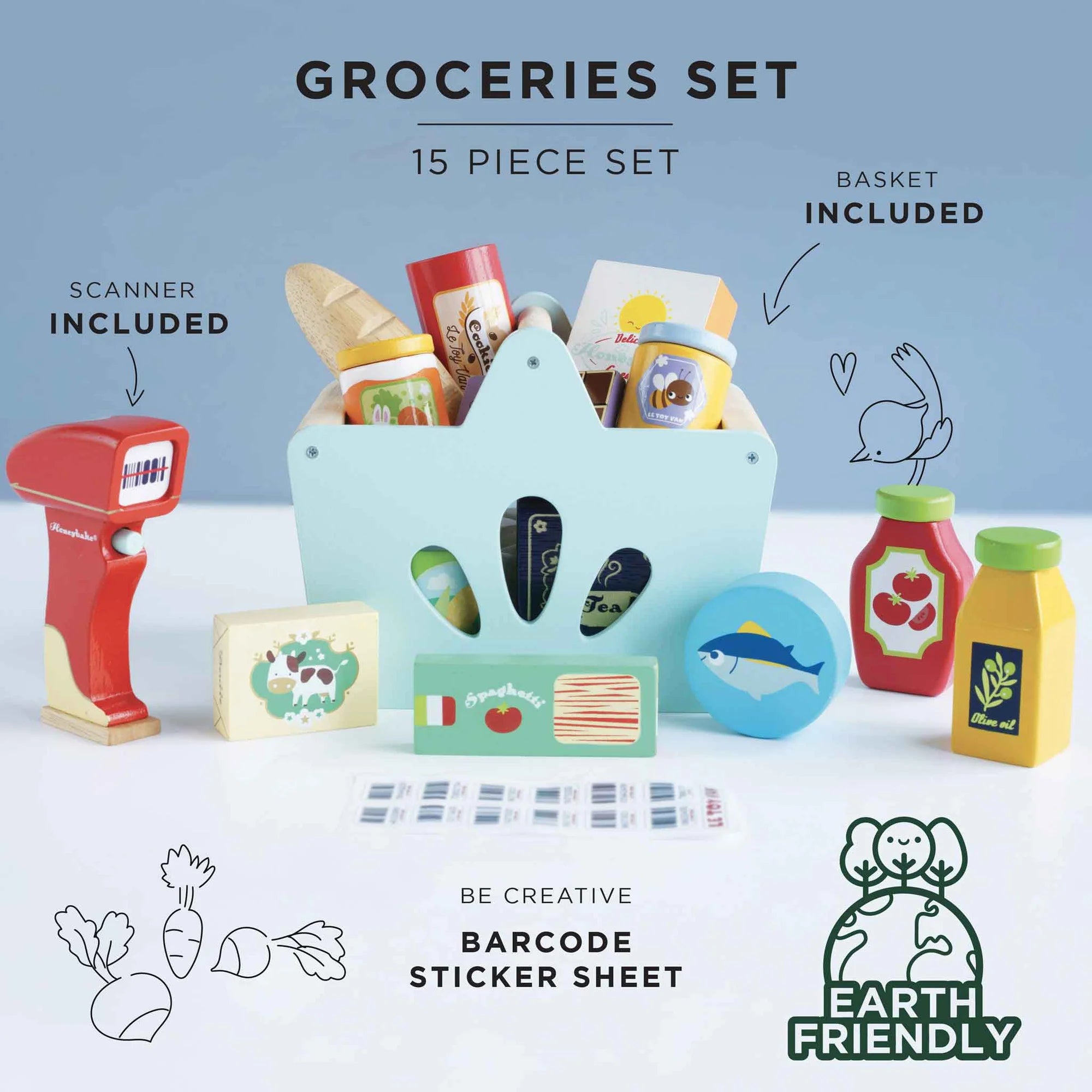 Groceries Set & Scanner | Le Toy Van