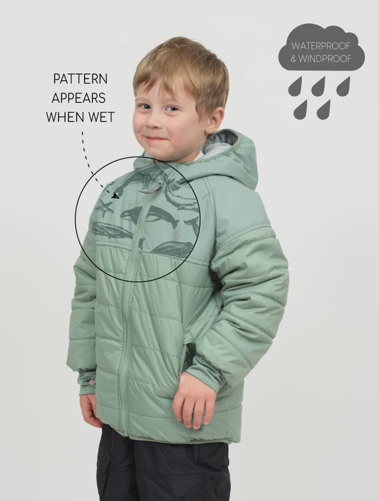 Hydracloud Puffer Jacket - Basil | Waterproof Windproof Eco | Therm