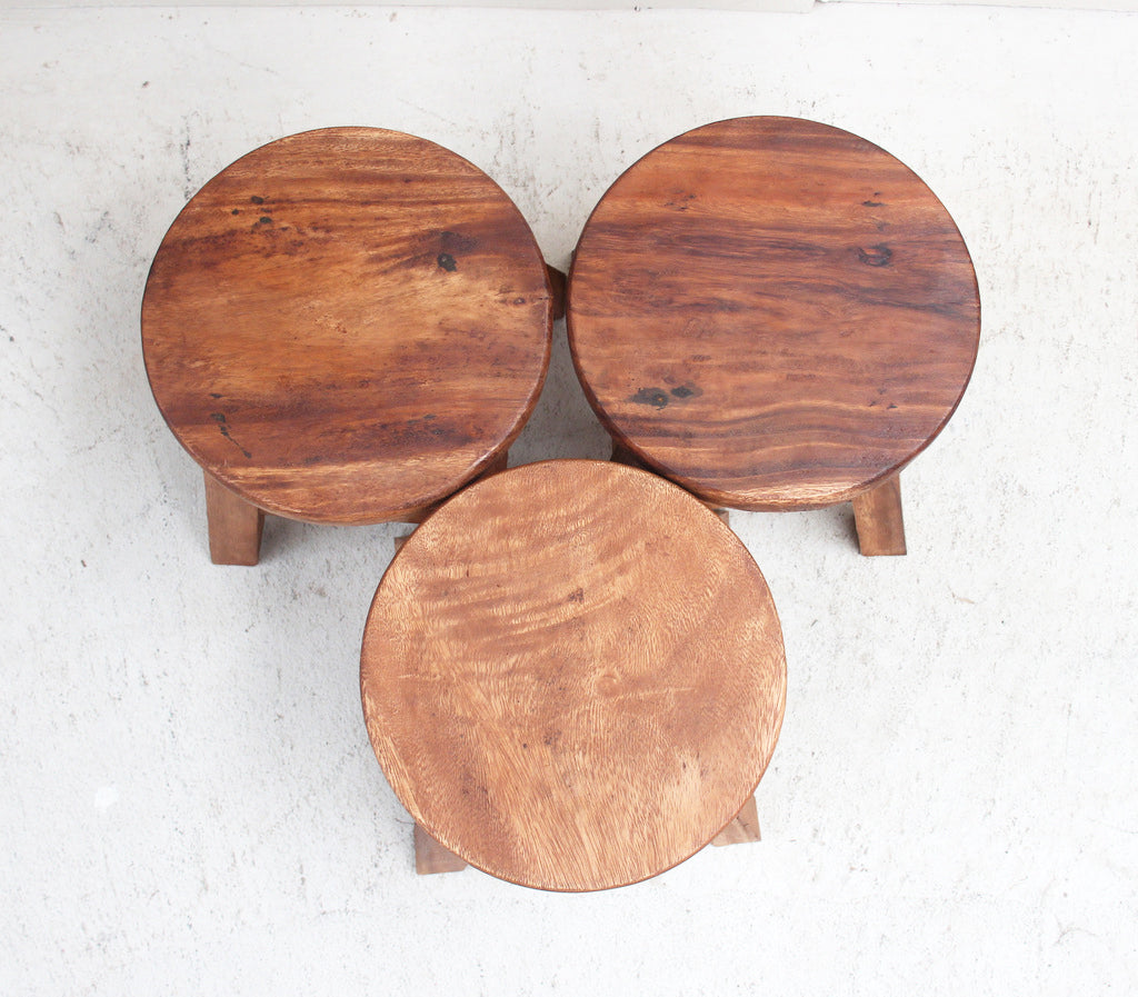 Wooden Stool - Small Round | Barron Imports
