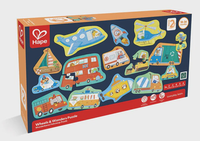 Wheels & Wonder Puzzle | Hape