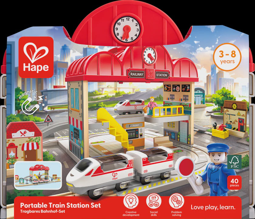Portable Train Station Set | Hape