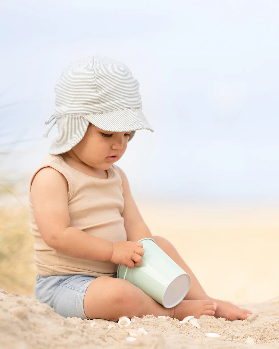 Flap Cap Baby - Dove | Toshi