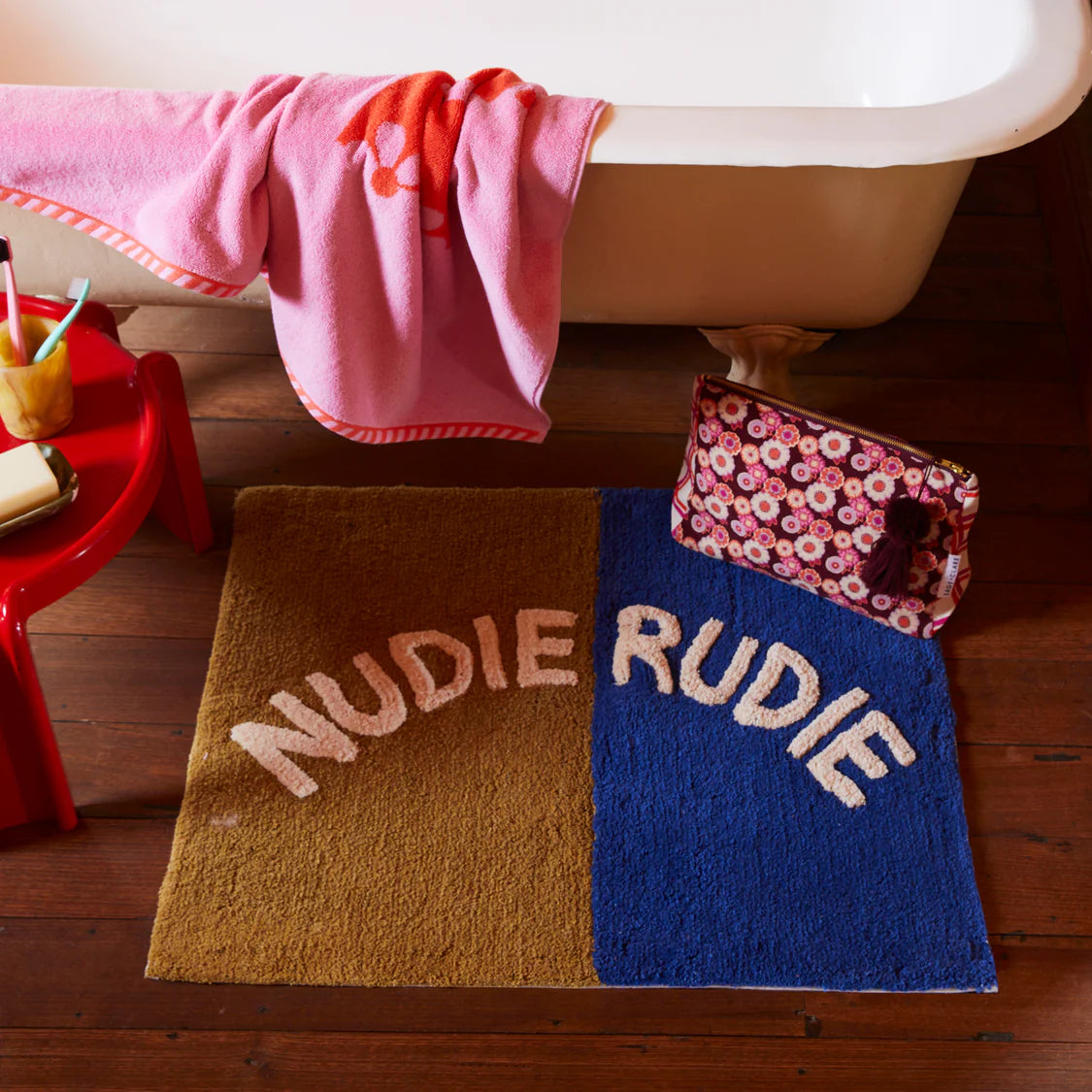 Tula Nudie Bath Mat - Cobalt | Sage x Clare