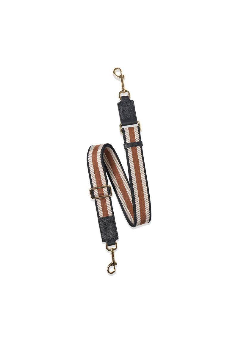 Feature Strap Webbing - Black + White + Tan | Saben
