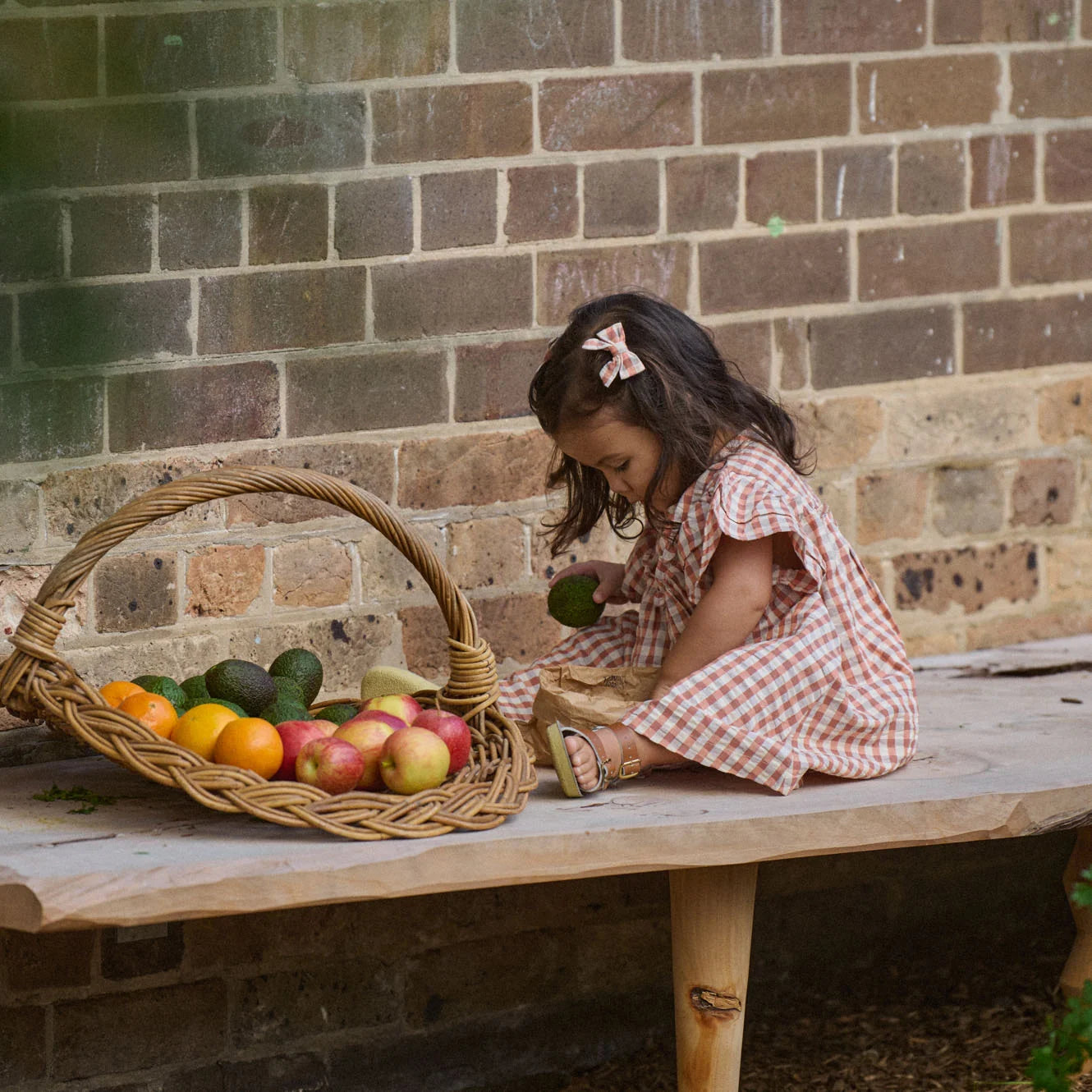 UNA DRESS - Dandelion Gingham | Nature Baby