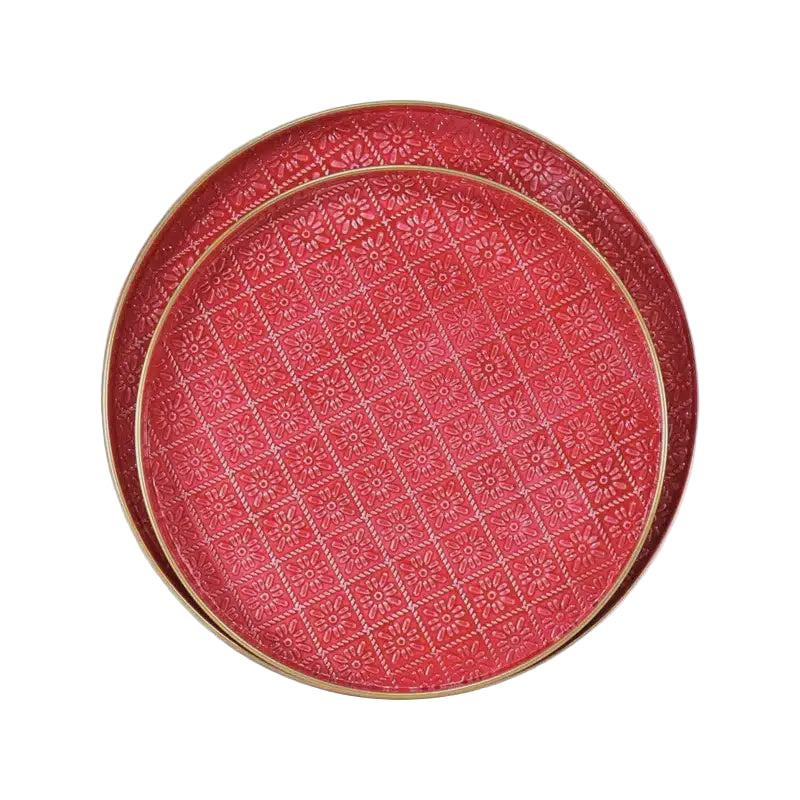 Mykonos Trays - Red - Set of 2 | Le Forge