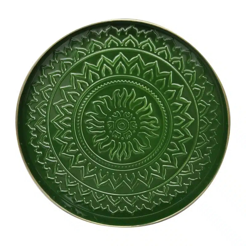 Cotton Tray Aztec - Set of 2 - Dark Green | Le Forge