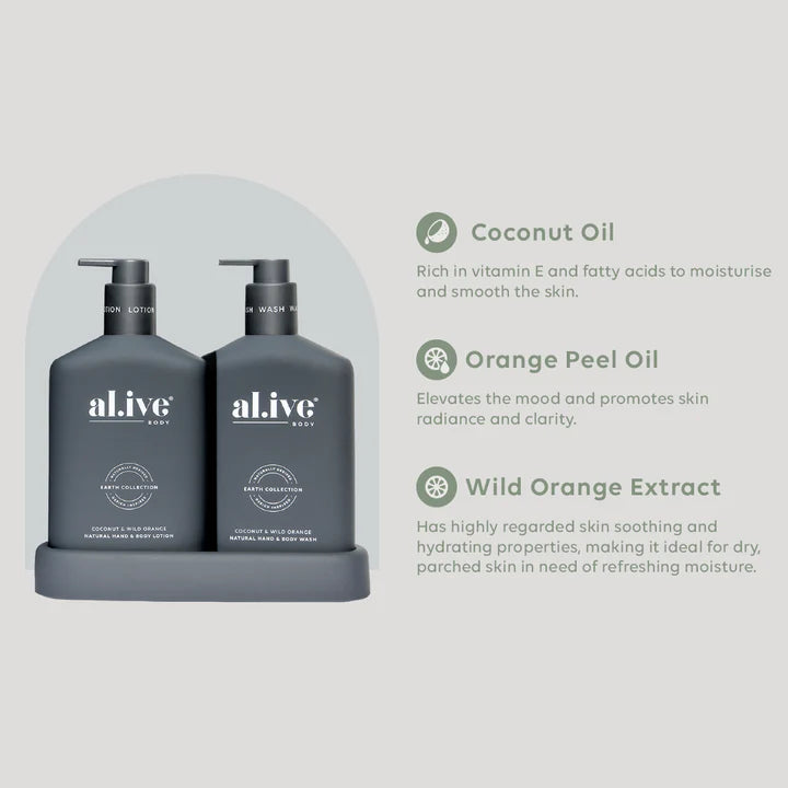 Wash & lotion duo - coconut & wild orange | Al.ive