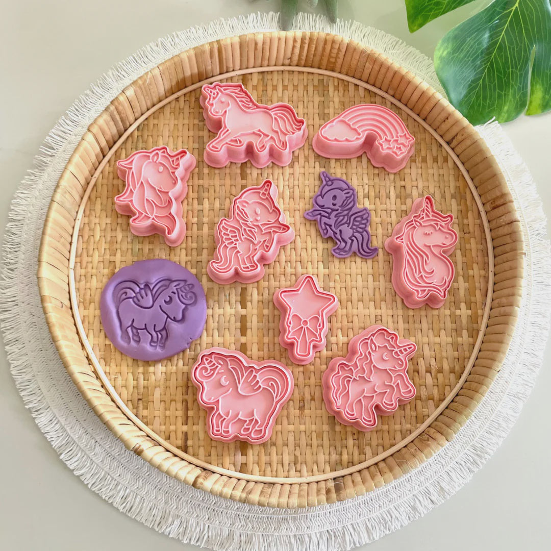 Unicorn Cutters & Stamps Set | Wild Dough