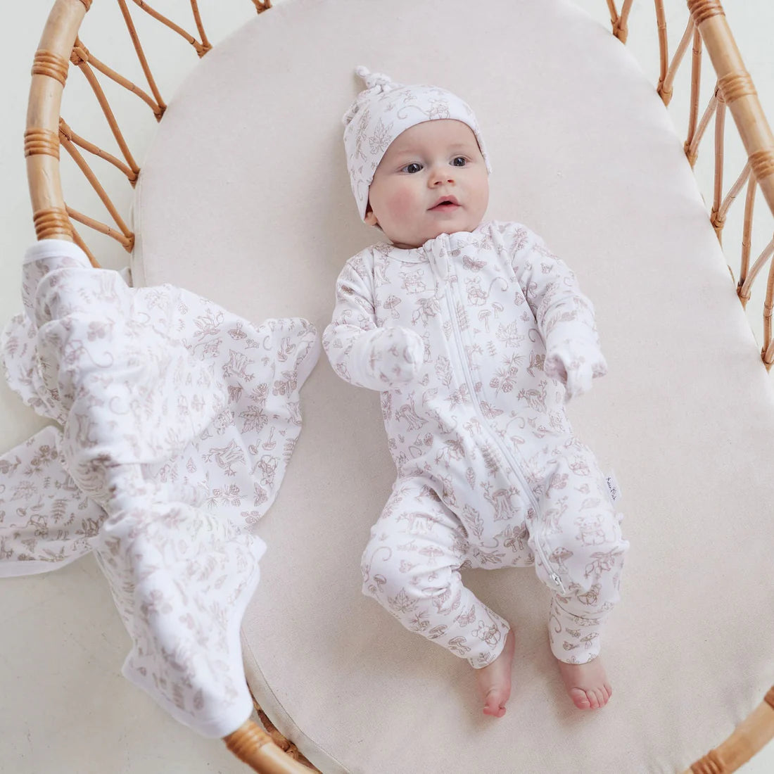 WOODLAND MOUSE ZIP ROMPER | Aster & Oak