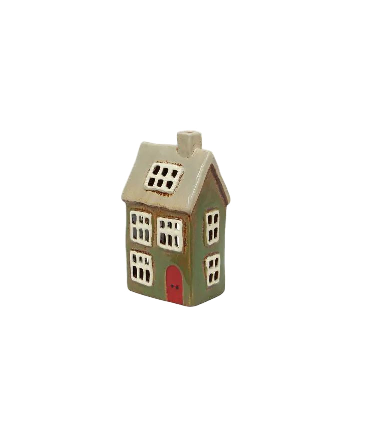 Alsace Tea Light House Christmas Green | French Country