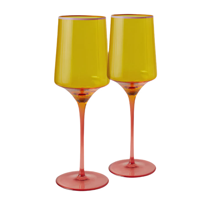 Tropical Punch Vino Glass 2P Set | Kip & Co