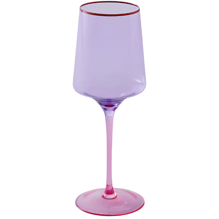 Lilac Colour Block Vino Glass 2P Set | Kip & Co