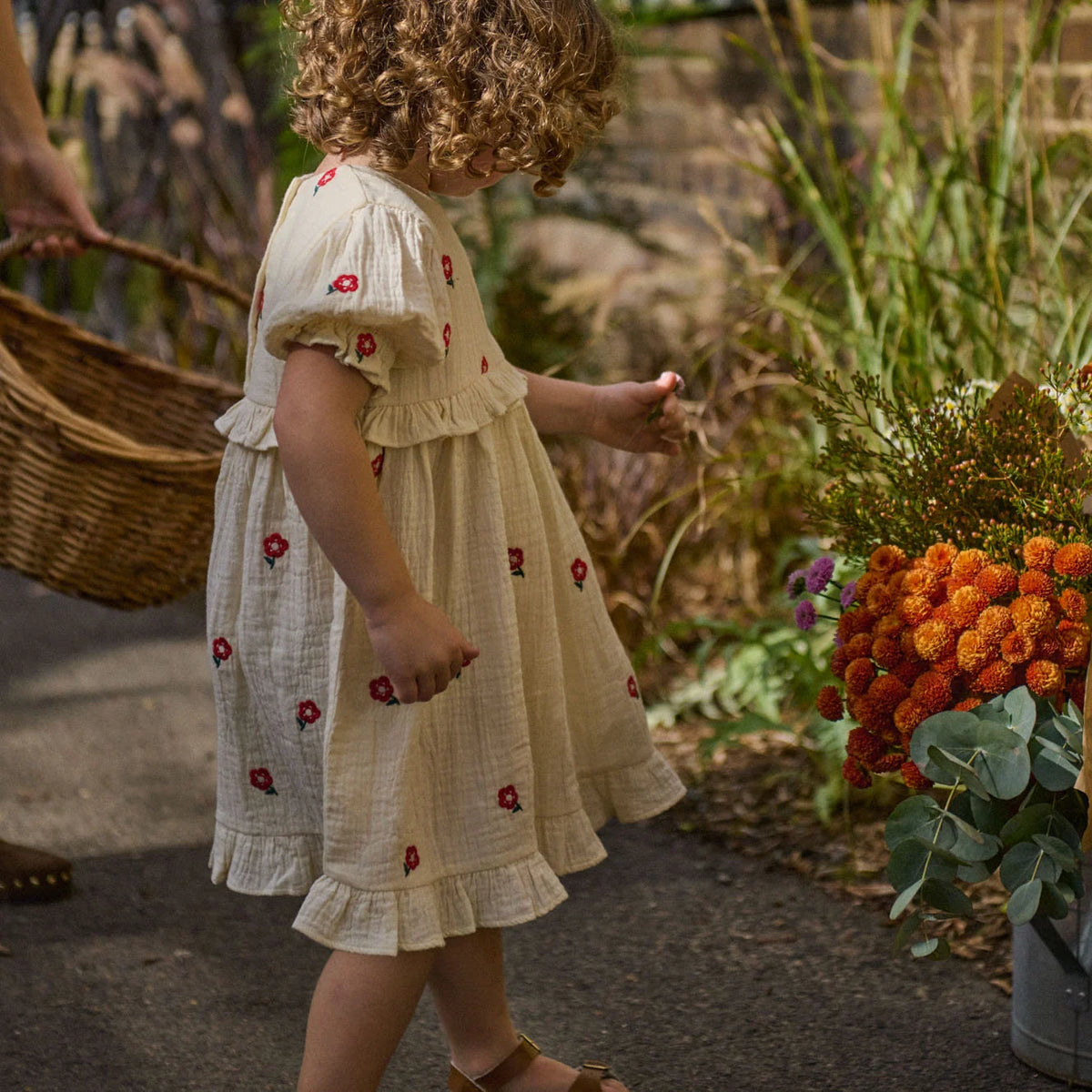 VALENTINA DRESS - Red Flora | Nature Baby