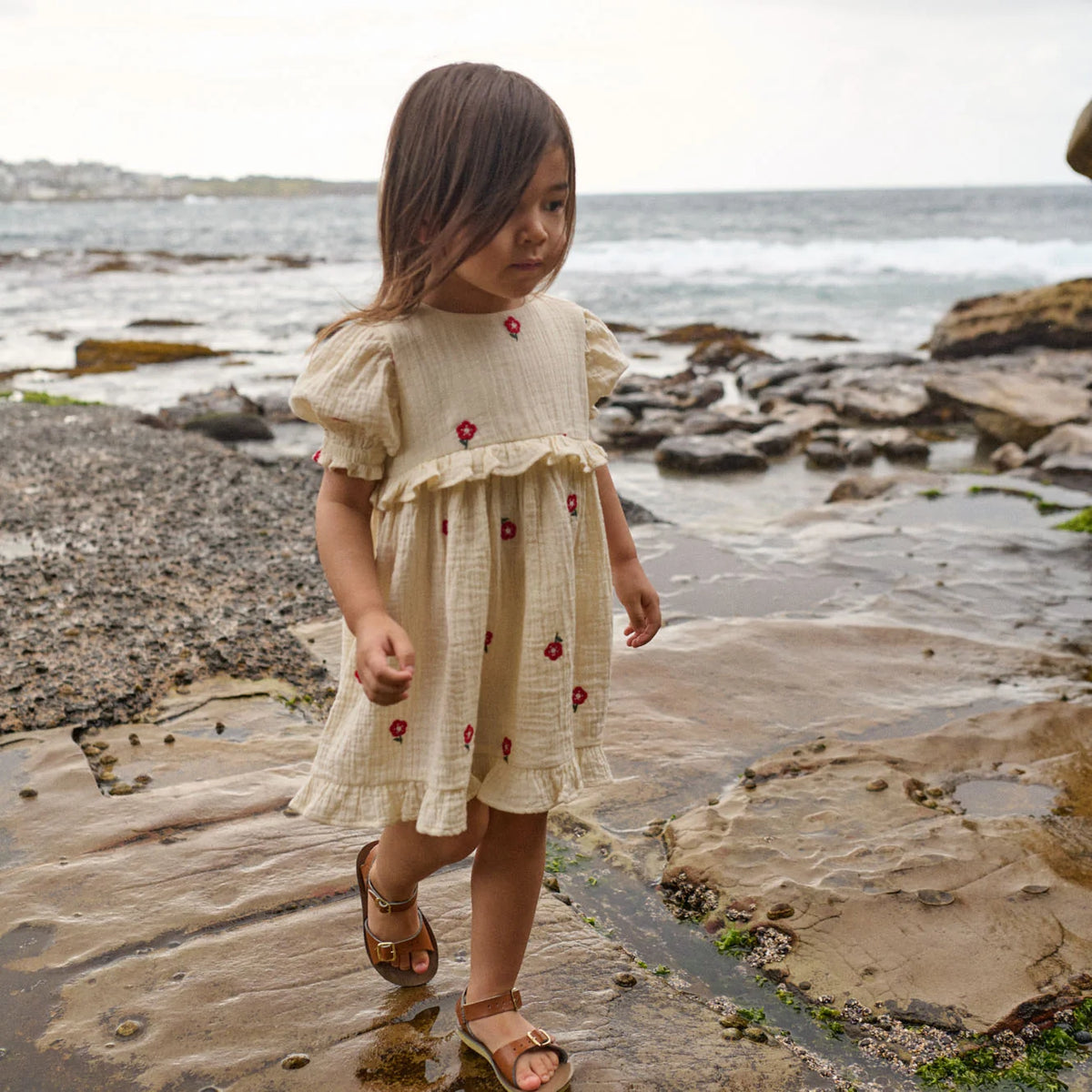 VALENTINA DRESS - Red Flora | Nature Baby