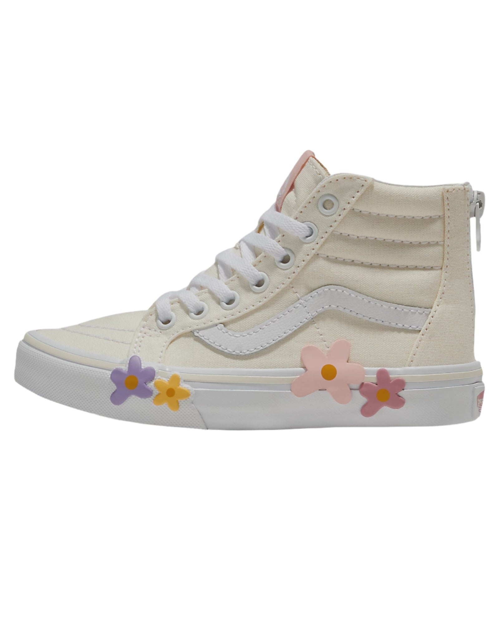 Kids Sk8-Hi Zip Shoe - Egret/Flower | Vans