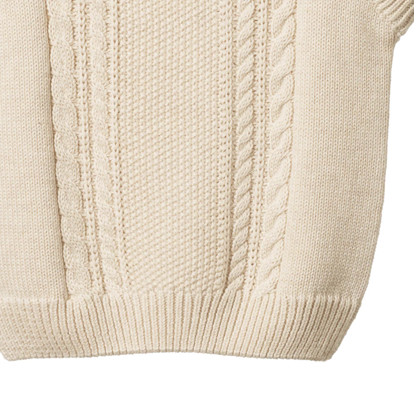 Walter Vest - Oatmeal Marl Cable Knit | Nature Baby