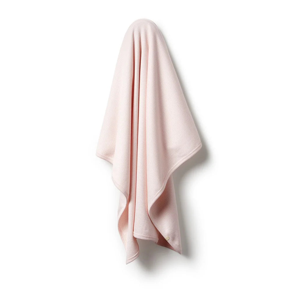 Organic Stripe Rib Bunny Rug - Cantaloupe - Organic Stripe Rib | Wilson + Frenchy