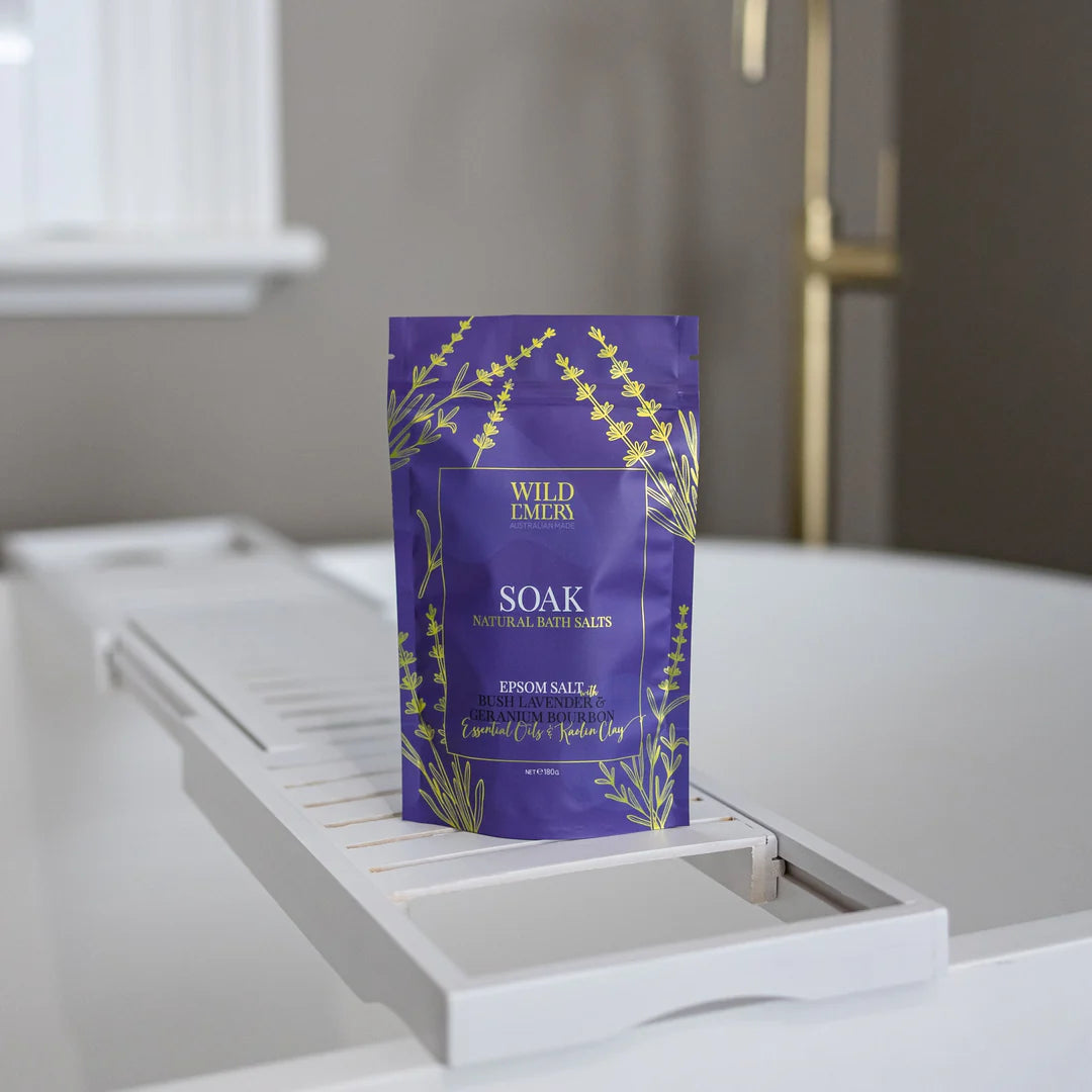 Natural Bath Salts - Soak - 180g | Wild Emery