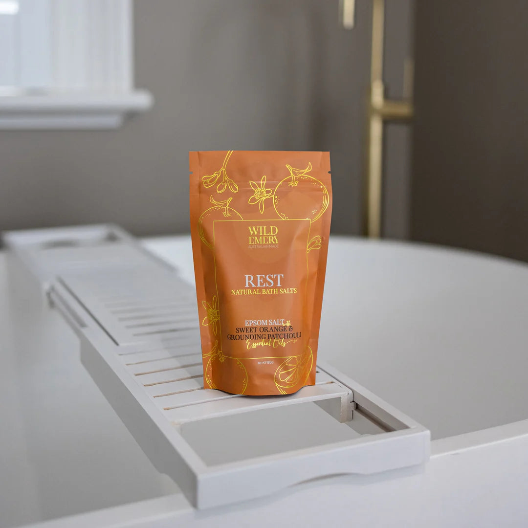 Natural Bath Salts - Rest - 180g | Wild Emery