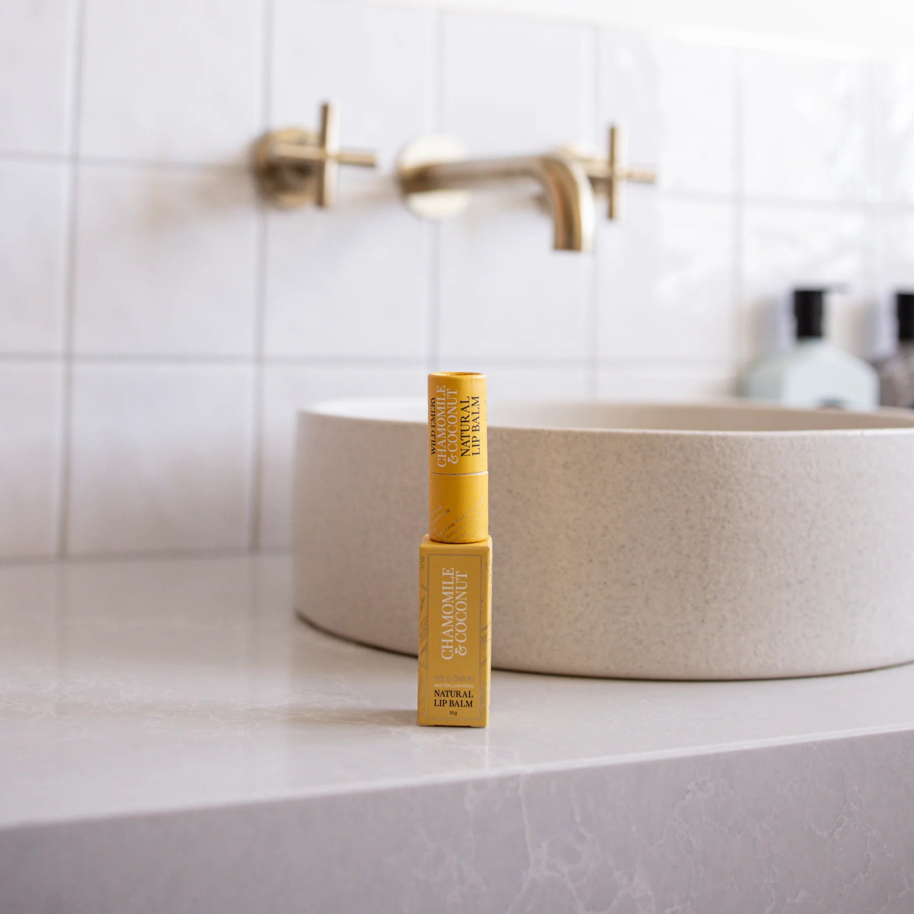 Natural Lip Balm - Chamomile + Coconut | Wild Emery