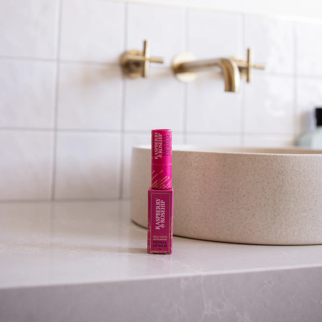 Natural Lip Balm - Raspberry + Rosehip | Wild Emery