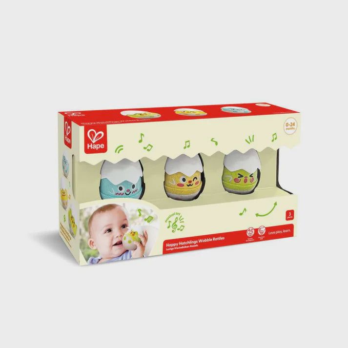 Happy Hatching Wobble Rattles | Hape