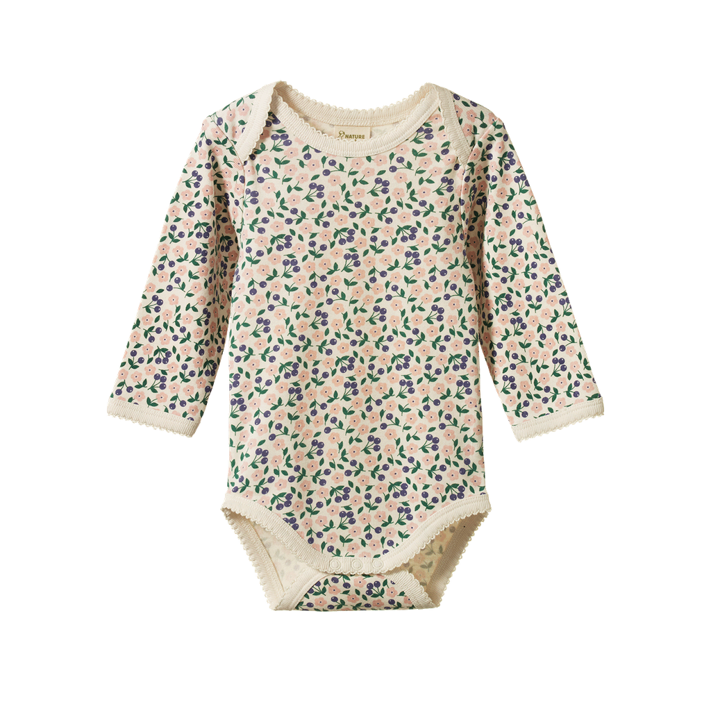 LONG SLEEVE BODYSUIT - Briarwood Print | Nature Baby