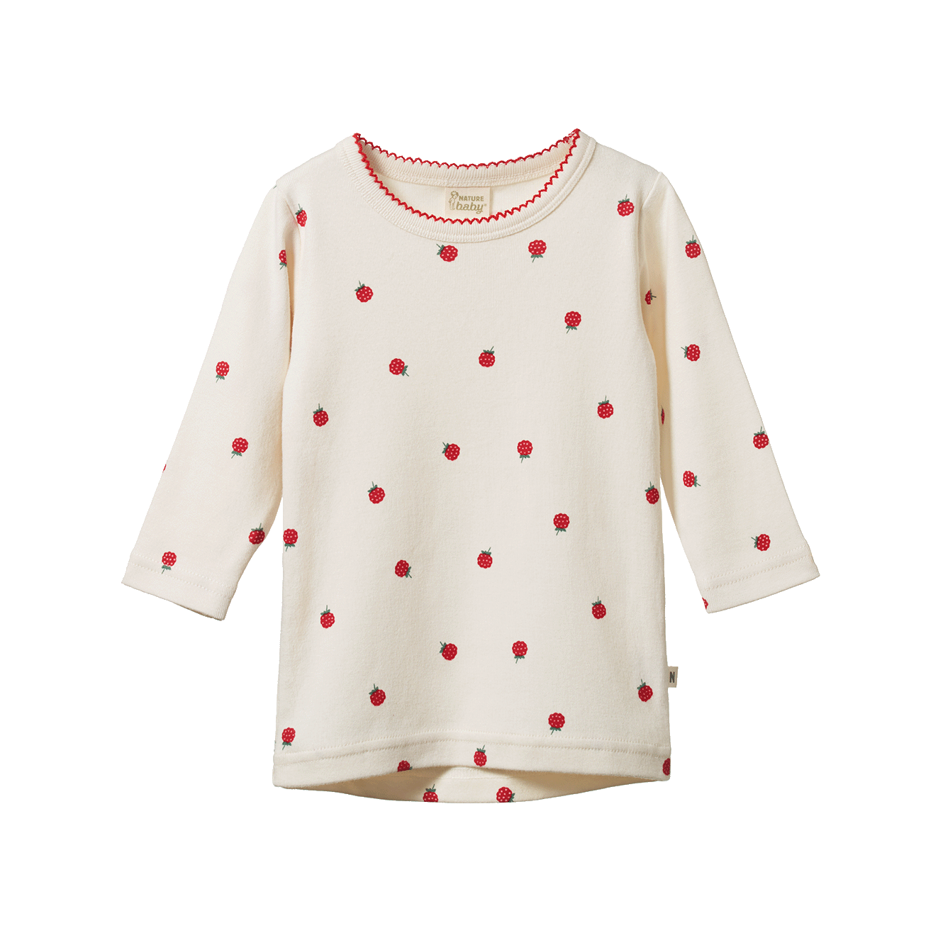 LONG SLEEVE CLOUD TEE Raspberry Print | Nature Baby