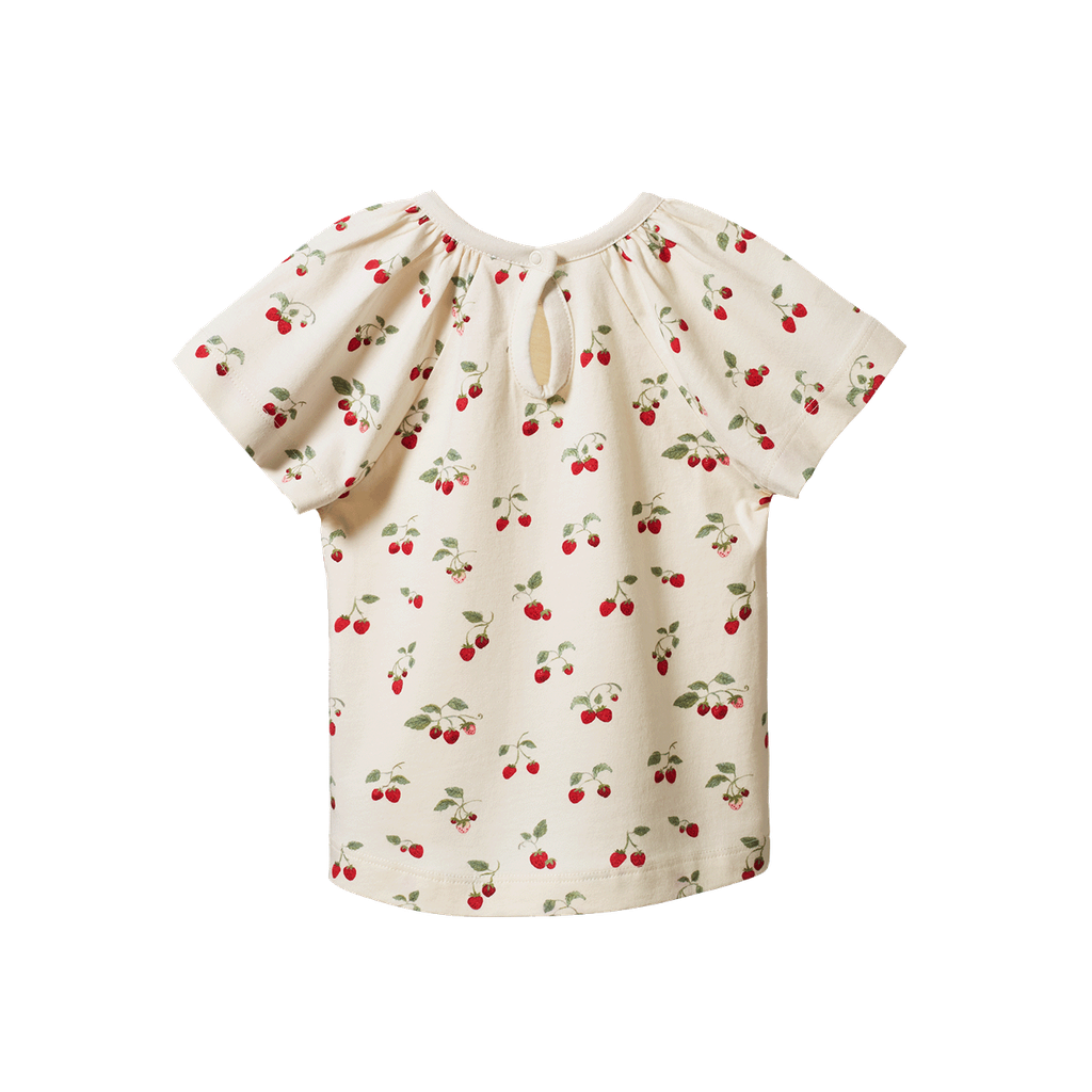 FAYE TEE. Strawberry Blush Print | Nature Baby