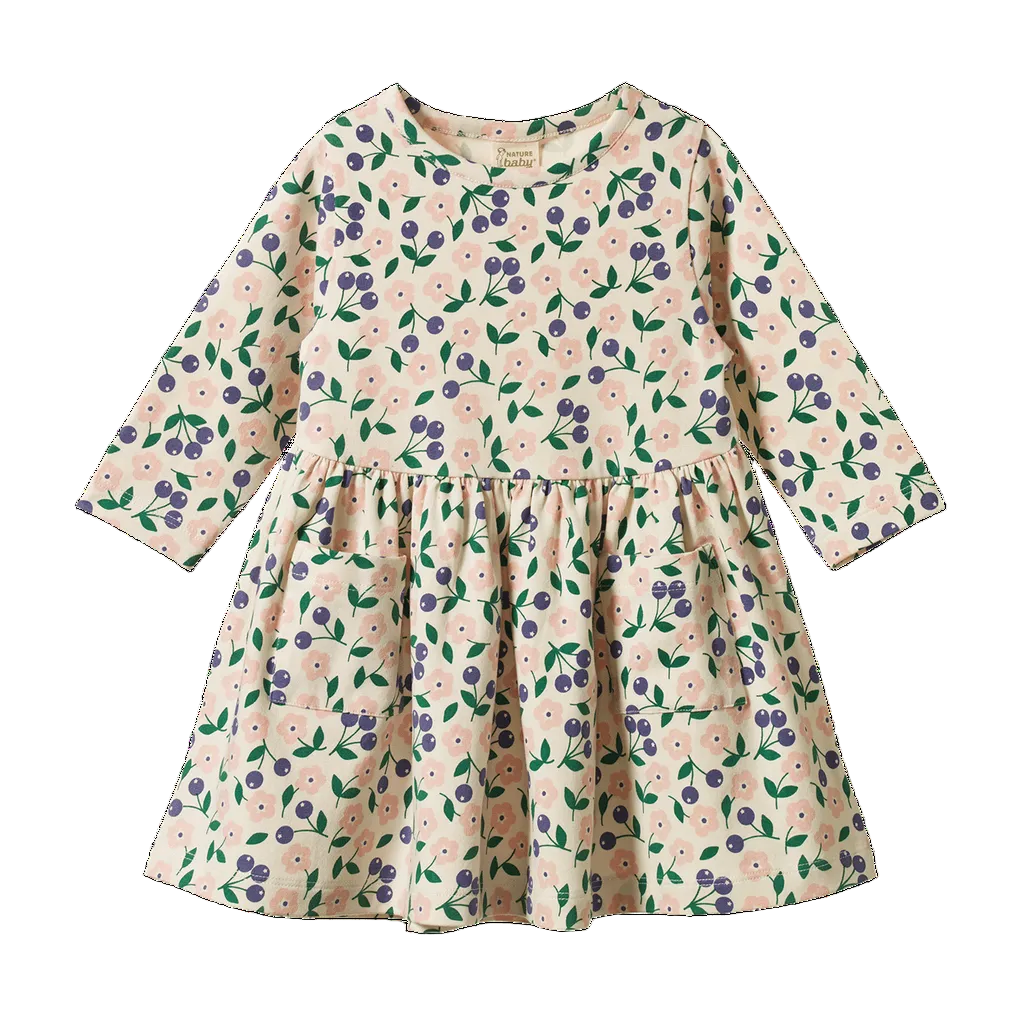 Long Sleeve TWIRL DRESS - Grande Briarwood Print | Nature Baby