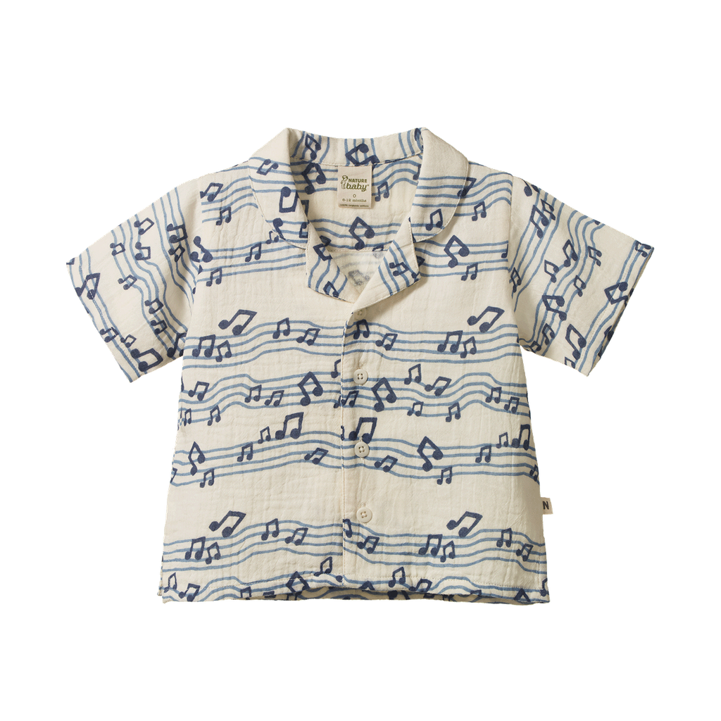 GUTHRIE SHIRT MUSLIN - Rhythm Print | Nature Baby