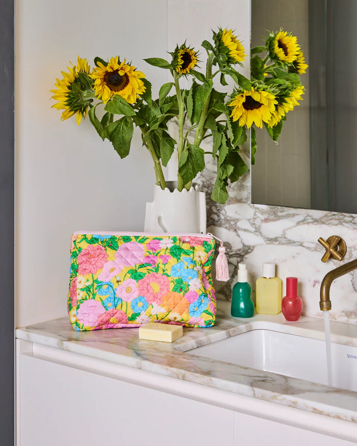 Follow the Sun Quilted Cotton Toiletry Purse  | Kip & Co