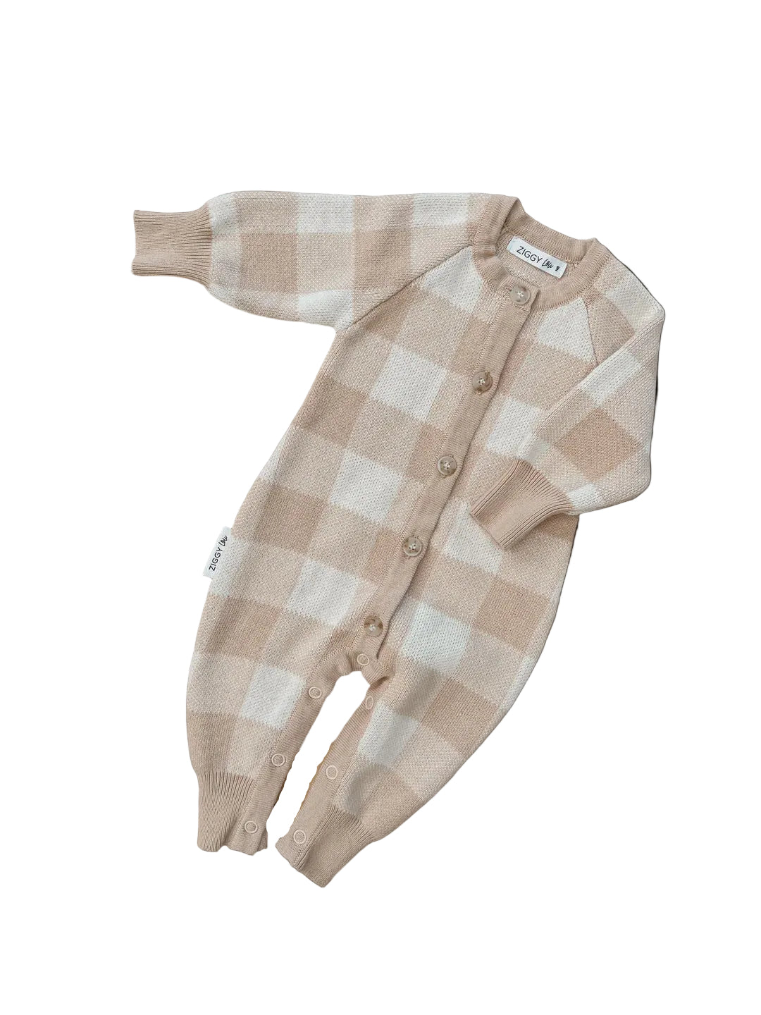 Classic Knit Romper - Gingham | Ziggy Lou