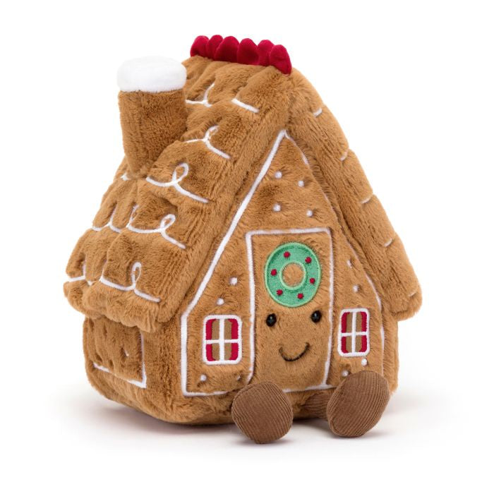 Jellycat Amuseable Gingerbread House Beige 14x18x22cm | Jellycat