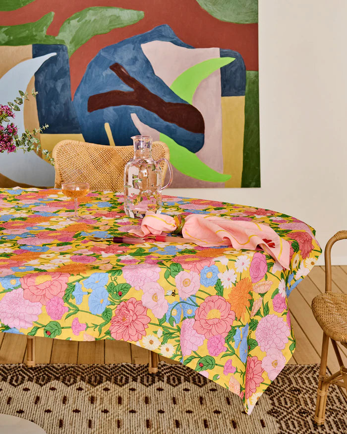 Wild Flower Embroidered 4P Napkin Set | Kip & Co