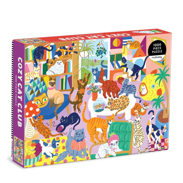 Cozy Cat Club 1000 Piece Family Puzzle | Mudpuppy