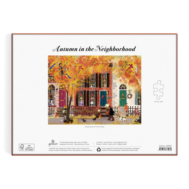 Autumn in the Neighborhood 1000 PC Puzzle | Joy Laforme