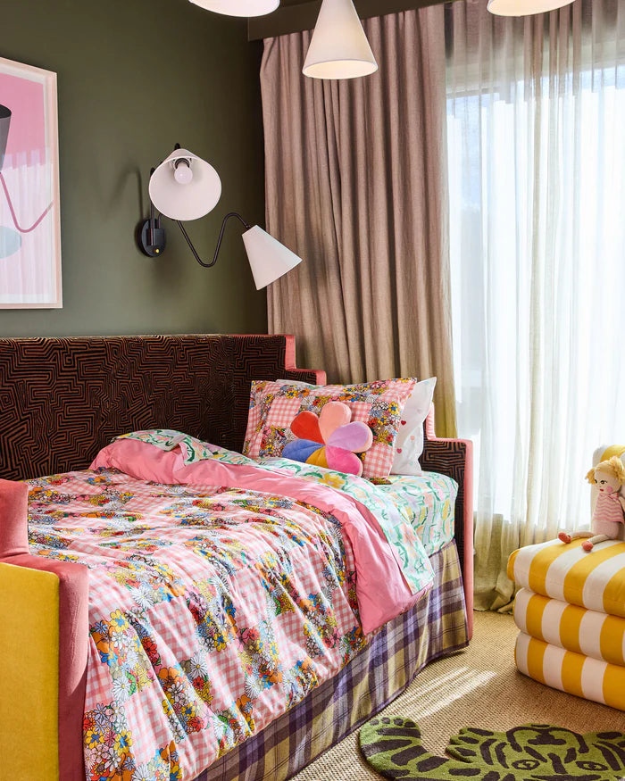 Sunny Field Velvet Petal Cushion | Kip & Co