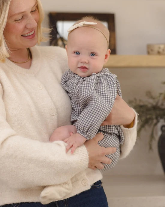 Mia Top + Bloomer Set Midnight Gingham - Midnight | Quincy Mae