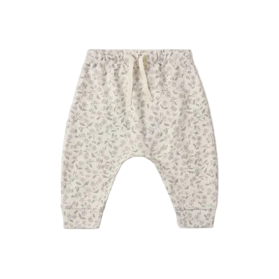 Drawstring Pant Floret - Ivory | Quincy Mae